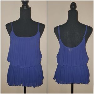 Miss Tina Navy Blue Spaghetti Strap Tank Top